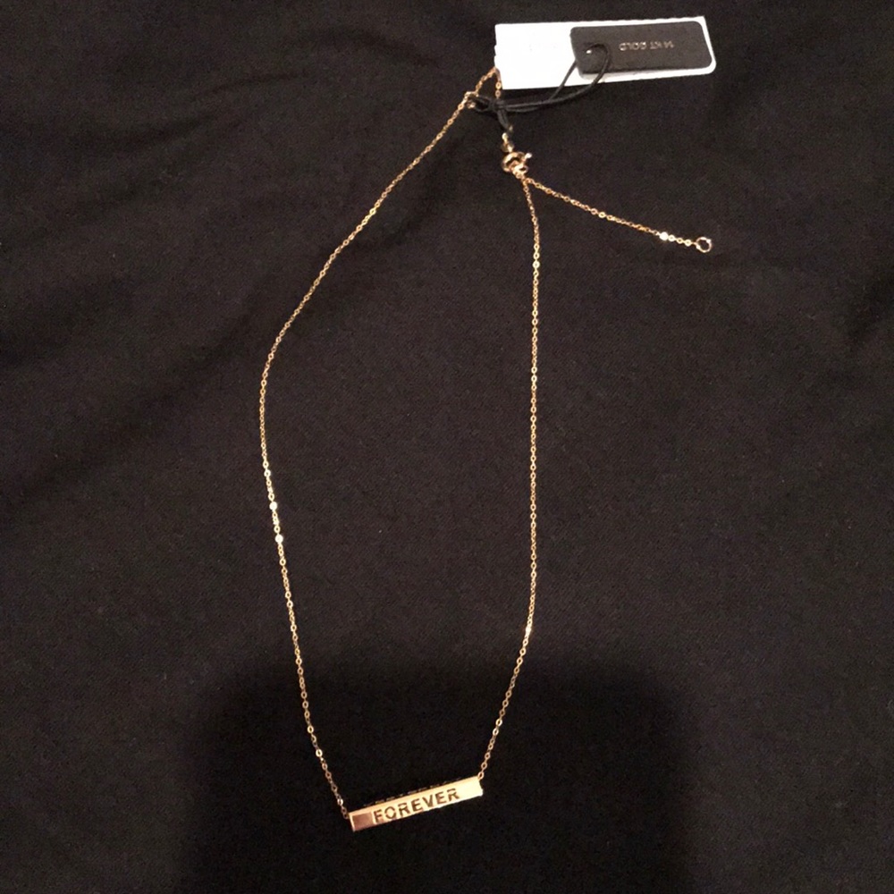 14k gold necklace with 14K gold longevity pendant.